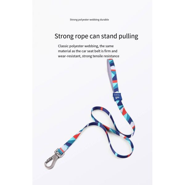 Pet Printed Harness Polyester Leash Set For Medium And Large Dogs