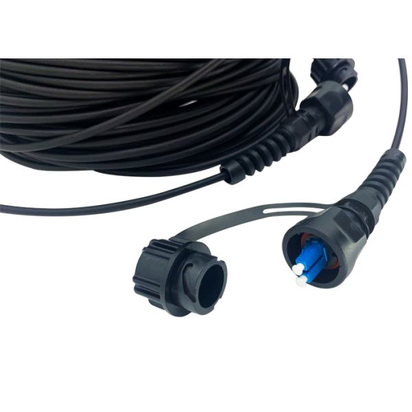IP67 Waterproof LC Outdoor Armored Cable G657A1 5.0mm DX SM LSZH Fiber Patch Cord
