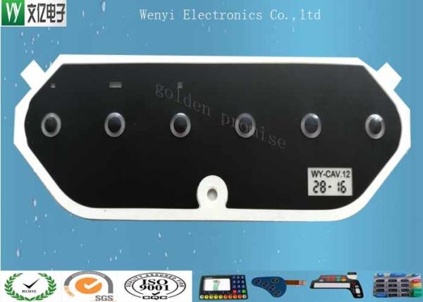 Embossed 0.125mm Glossy Polyester Membrane Switch Overlay With Serial Number And