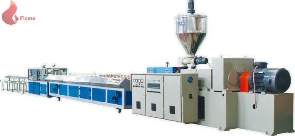 Quality Multi hole cable duct PVC profile production line with Haul off Vacuum Calibration Table for sale