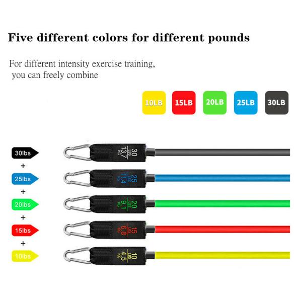 Quality 1.2m 20LB Yoga Resistance Band , Elastic Stretch Band With Foam Handles for sale