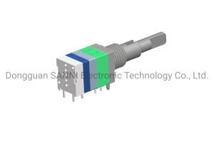 Buy cheap Absolute Rotary Dual Shaft Encoder 16 Detent Integrated With Push Switch product