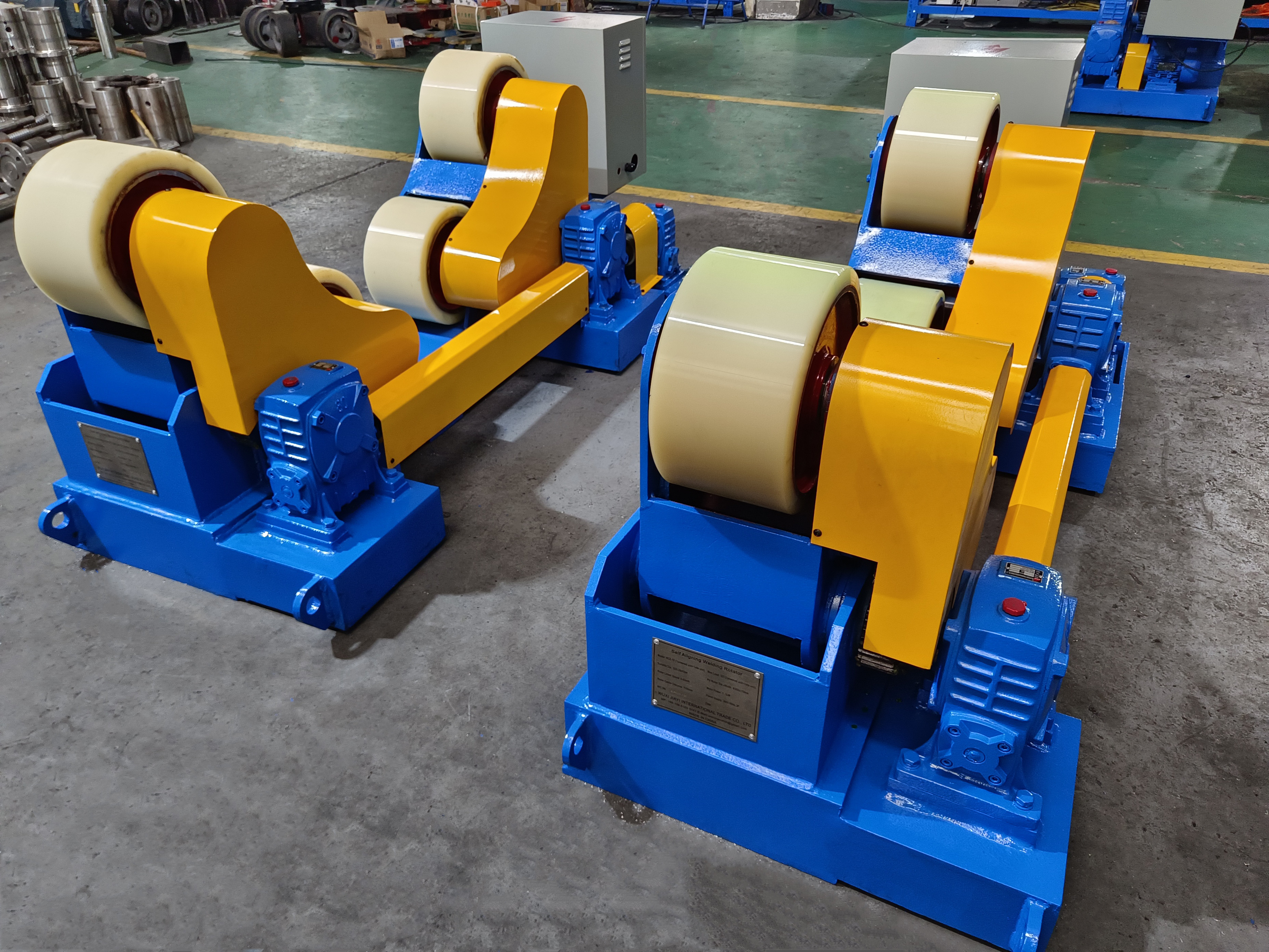 Vessel VFD Self Aligning Welding Turning Roller Pipe Speed Control