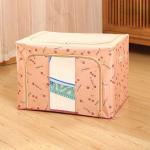100L Dustproof Fabric Storage Box With Lid , Stackable Storage Containers For