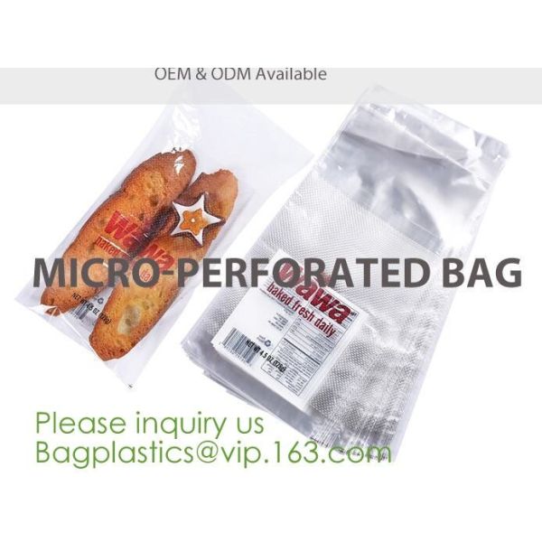 Microperforated PP Material Bakery Bag,hot perforated five layers POF shrink film,Microperforated pof (Polyolefin) shrin