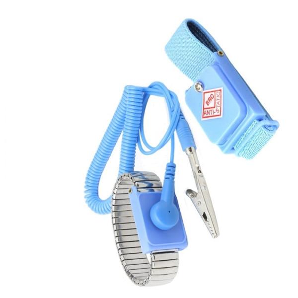 Quality ESD Anti Static Wrist Strap Band Wrist Guard 10mm Snap PU 2.5mm PU Cord for sale