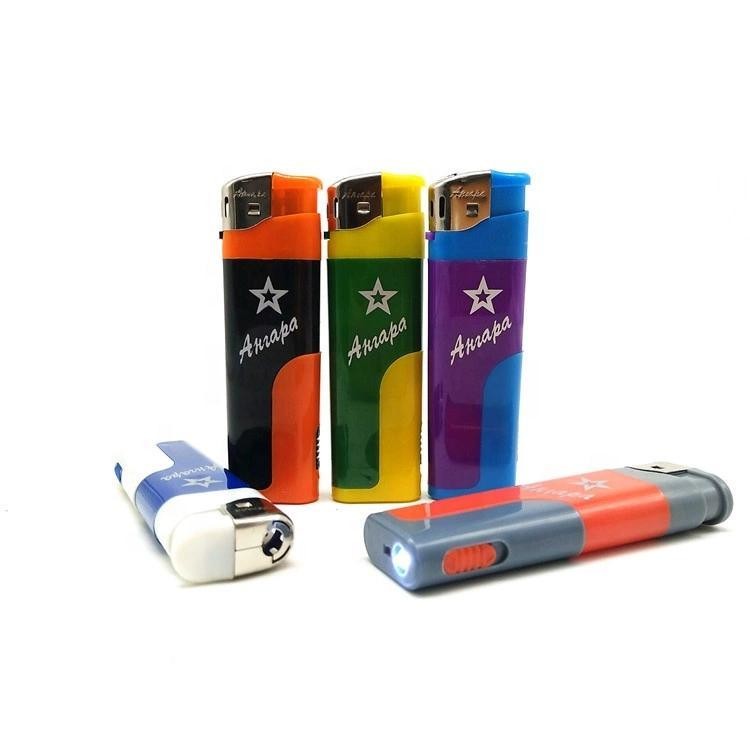 Buy cheap Carton Size 44*26*27cm Refillable Electronic Soft Piezo Flame Gas Lighter with LED product