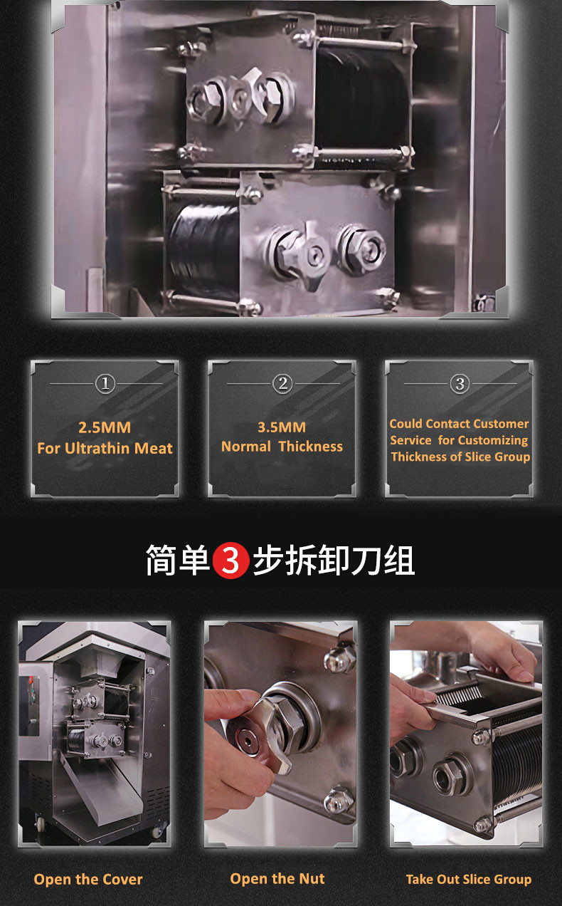 Hot Selling High Efficiency Mutton Chicken Slicing Fresh Beef Meat Fillet Dicing Machine With Low Price