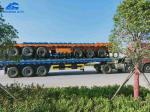 40" Flatbed 3 Axles Container Semi Trailer 50 Tons Loading Capacity With Led