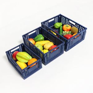 Buy cheap Cuboid Stacking Plastic Foldable Crates For Kitchen Thickened Collapsible from wholesalers