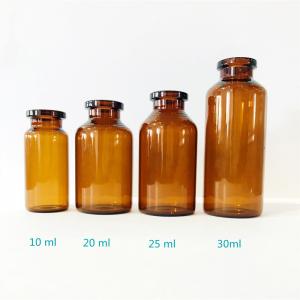 Buy cheap Medical Molded Glass Vial Injection Bottle 30ml Amber Tubular Glass Vial product