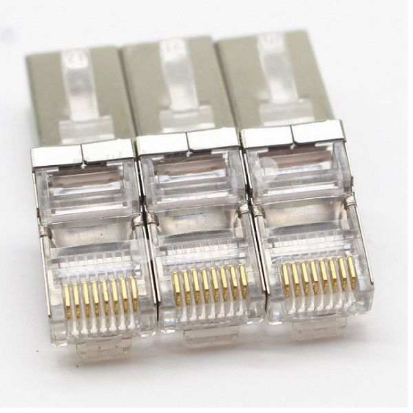 8P8C CAT6 Network Cable Accessories Gold Plated Ethernet Cable Connector