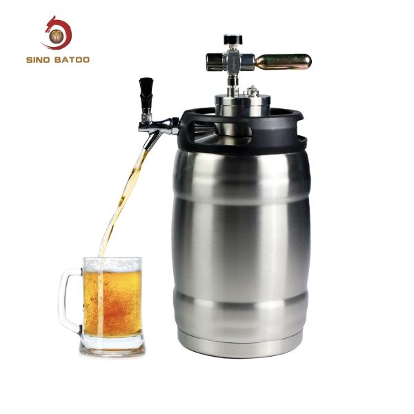 Quality 5l Co2 Pressurized Growler Tap System Stainless Steel Kegerator Kit For Craft Beer Draft for sale