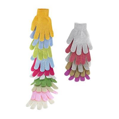 Quality Solid Color Exfoliating Bath Gloves Nylon For Removing Dead Skin for sale