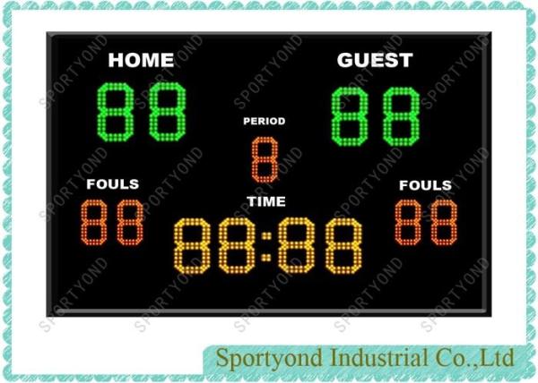 Quality Electronic digital football scoreboard with time display for sale