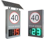 Road Warning Portable Radar Speed Sign with Solar Power Input AC 220V and LED