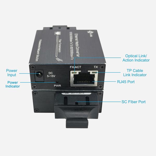 Quality Micro Type 10/100/1000Base-Tx To 100/1000Base-Fx Ethernet Media Converter  Demi-Monde, 500m, 850nm, SC for sale