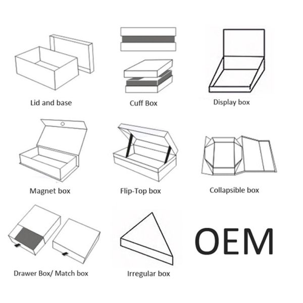 0.8cm Thickness 500pcs Hot Stamping Box Logo Custom Folding Corrugated Paper SGS