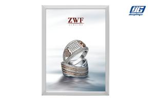 YGY A1 Poster Size Silver Aluminum Frame Snap Open LED Light Box