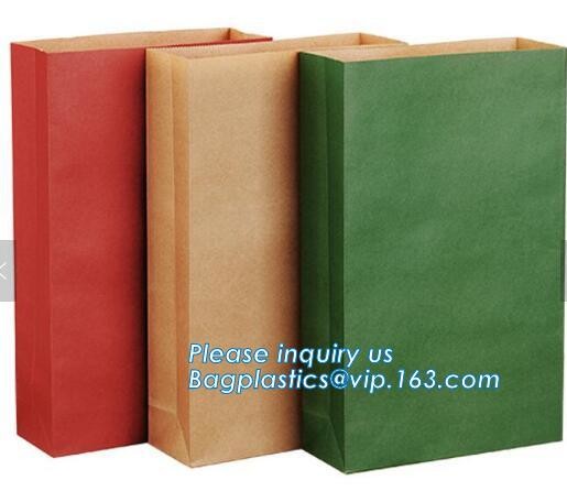 Custom Printing Recycled Brown Kraft Paper Bags,Custom Printed Factory Glassine Paper Bread Small Brown Bag, bagease