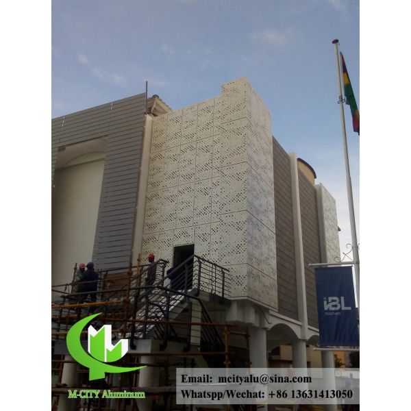 Powder Coated Laser Cut Aluminum Panel for Building Facade Cladding in Custom RAL Colors and 1000x2000mm Size