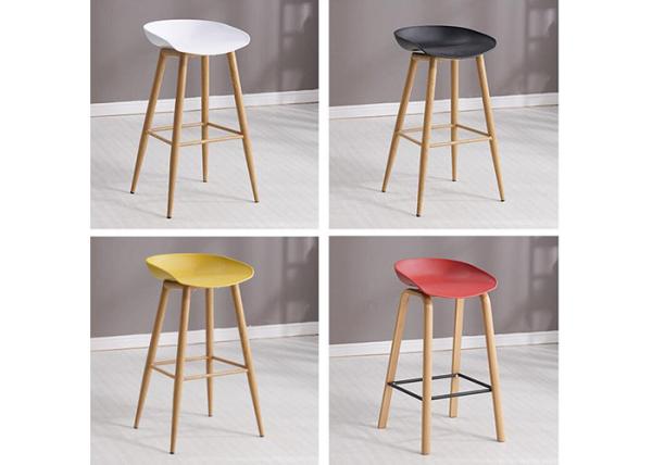 Quality Color Optional Solid Wood Counter Stools , Beech Restaurant Bar Stools for sale