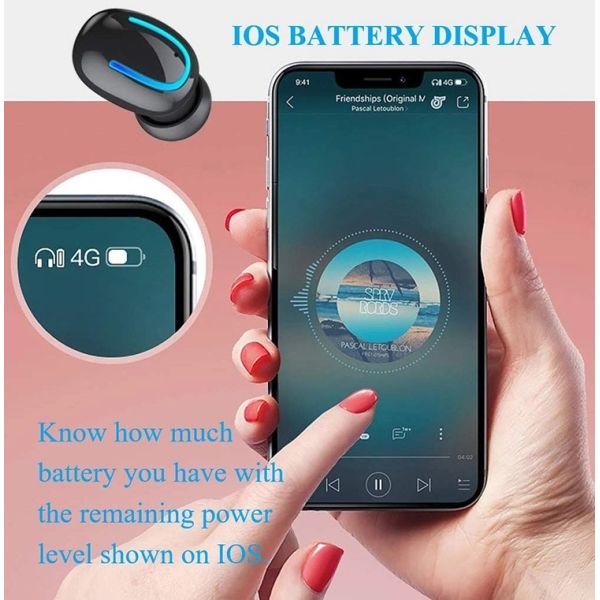 Bluetooth Noise Cancelling Waterproof Headphones Handsfree Wireless Earbuds