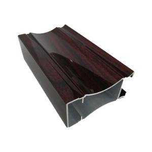 Buy cheap Aluminium Glass Door Profiles , 6063 Customized High Glossy Wood Grain Aluminum Profile Smooth Surface product