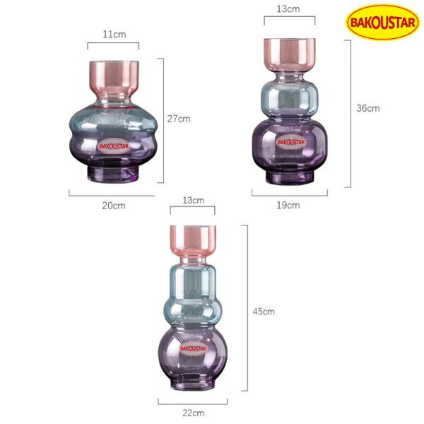 Hand Blown Lead Free Colored Decorative Glass Vases