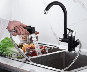 Buy cheap Hydroelectric Brass Rotating Pull Out Sink Mixer Tap with sprayer product