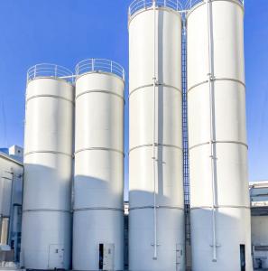 China SS Bulk Storage Silos Galvanized 30m High With 30 Degree Roof Angle on sale