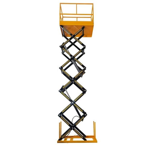 Quality 1T - 4T Fixed Electric Hydraulic Scissor Cargo Lift Table 1m - 4m Scissor Lift for sale