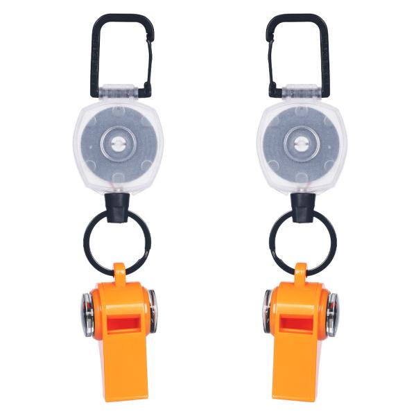 Quality Deyi Badge Reel Sturdy And Durable Key Chain Steels Retractable Cord Key Ring Orange for sale