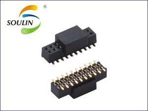 China 1.0mm Pitch 40 Pin Female Connector Dual Row Pin Header Right Angle on sale
