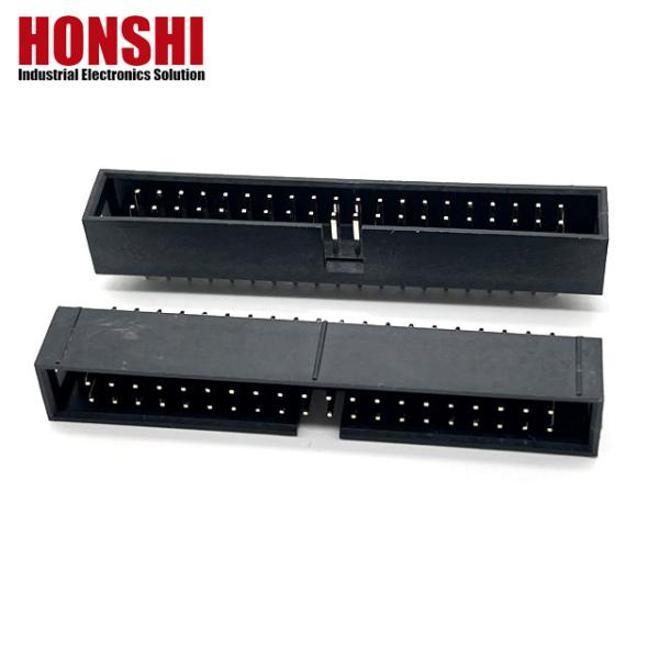 Quality 2.54mm Box Header Connector H8.8 40P Gold Plated Electrical Dual Row Connector for sale
