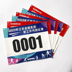 Customized Race Identifier Tyvek Bib Number With High Tear Resistance