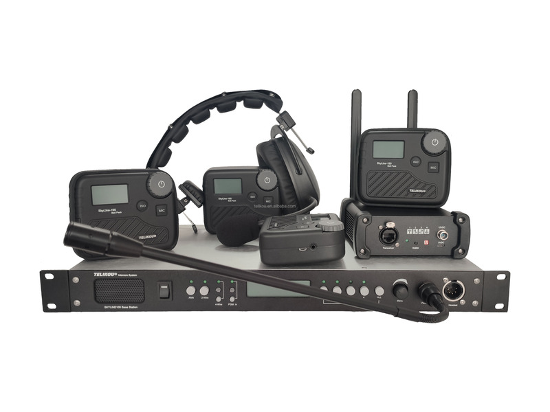 TELIKOU 2022 new wireless intercom system SKYLINE 100 16 users full duplex for event Professional Audio, Video & Lighting