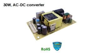 30W Power Supply 3 Output 373VDC AC DC Open Frame Switching