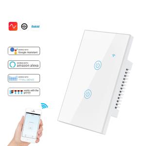 Buy cheap Dimmable 2A WiFi RF Smart Switch 2gang Smart Light Switch Panel product