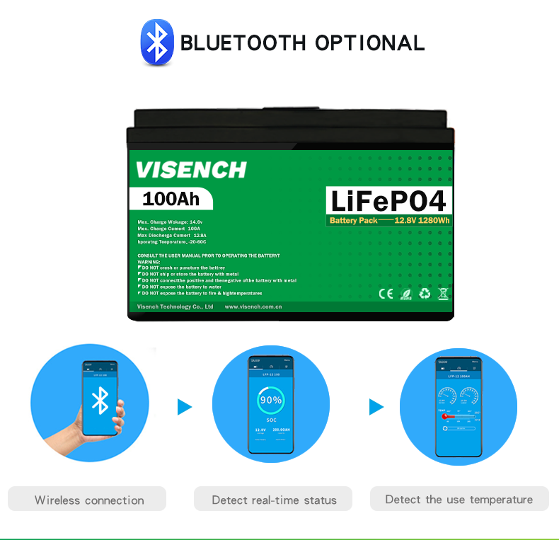 Visench Direct factory high quality lithium battery 12v 200ah for Energy Storage Battery