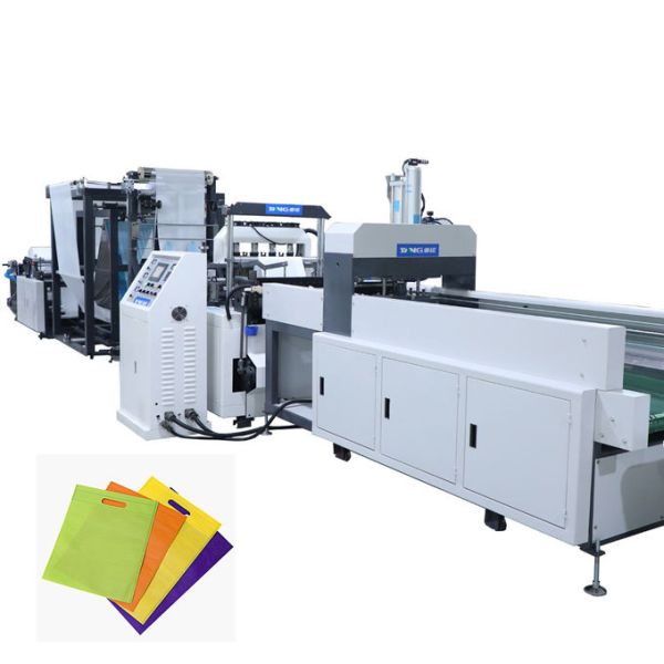 Polypropylene Non Woven Fabric Carry Bag Making Machine LCD touch screen