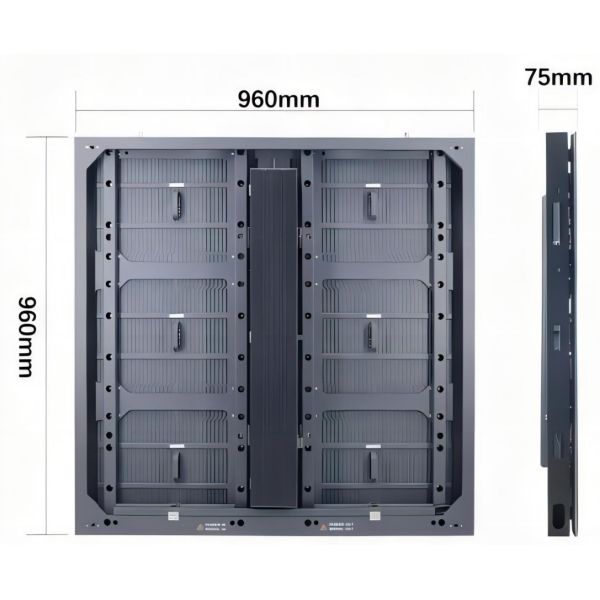 960x960mm P4 Outdoor Fixed LED Display Ultra-Thin IP66 Front Service