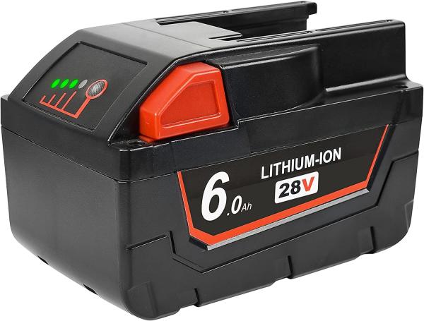 Quality 28V 6000mAh Slide Pack Battery Compatible With Milwaukee Cordless Power Tools Compatible Replacement Milwaukee for sale