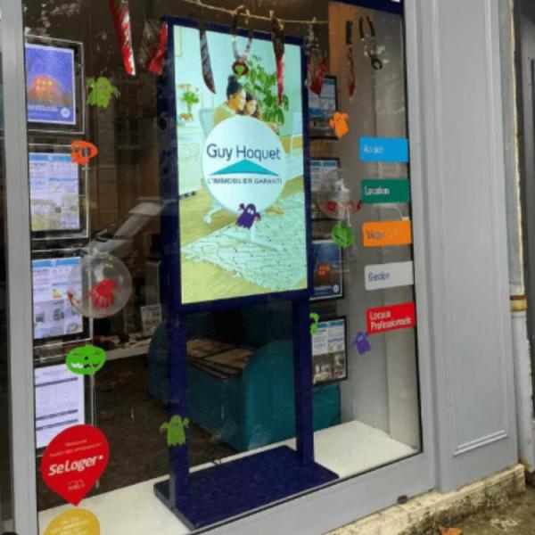 Quality 49 Inch Double Sided LCD Screen Window Displays Advertising Dual Sided Monitor for sale