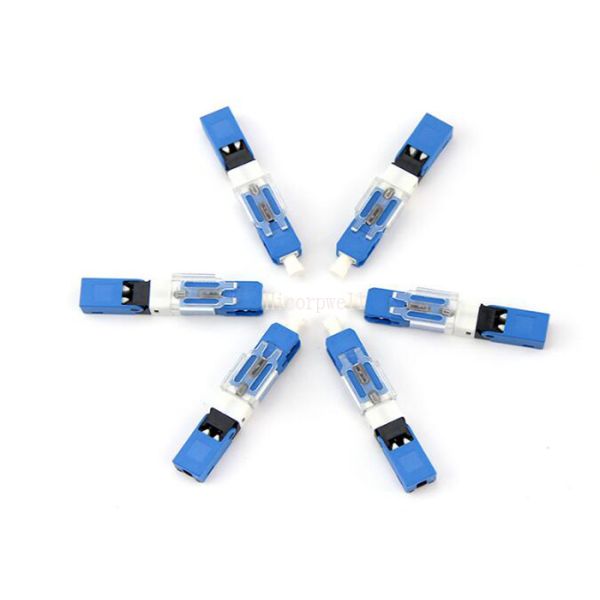 Single Mode ESC250D Fiber Optic Components UPC Blue Or Green Fiber Optic Fast Connector APC Type