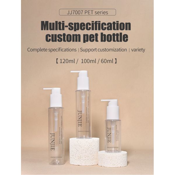 120ml 150ml Clear Plastic Cylinder Bottle Custom Spray Bottle Packaging Printing Cleanser Lotion Pump Bottle