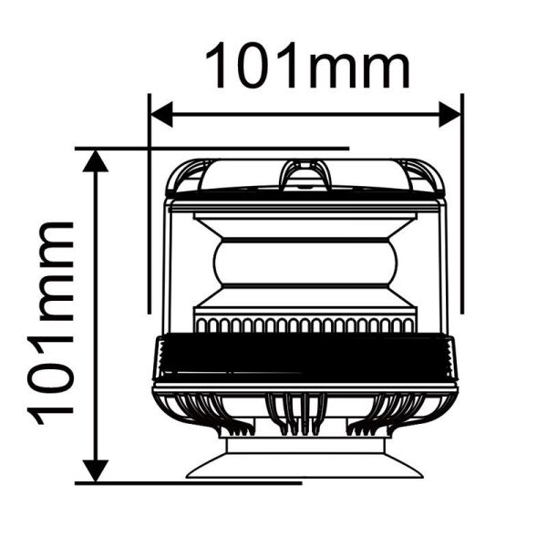 Magnet &amp; Sucked Base Type 10-110V Beacon Warning Light China Factory