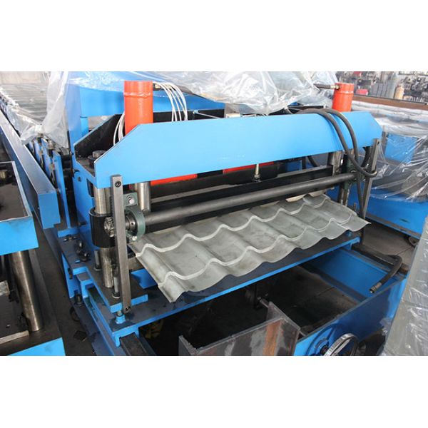 Speed 5m/min Roof Panel Glazed Tile Roll Forming Machine With 18 Forming Stations
