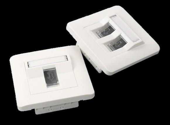 Indoor CAT5/CAT6/CAT7 Hybrid Panels Maximizing Socket Size and RJ45 Sockets for