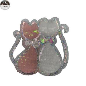 Buy cheap One Side Cat Custom Stitched Patches , Pretty Embroidered Animal Patches product